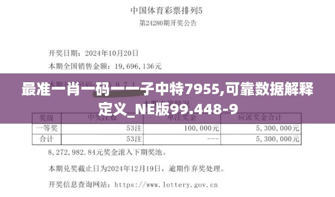 最准一肖一码一一子中特7955,可靠数据解释定义_NE版99.448-9