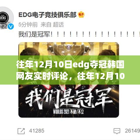 往年12月10日EDG夺冠引发韩国网友热议，实时评论分析