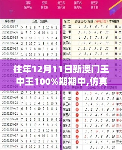 往年12月11日新澳门王中王100%期期中,仿真实现技术_体验版1.560