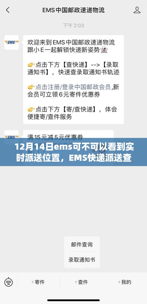 EMS快递派送查询指南，如何在12月14日查看实时派送位置