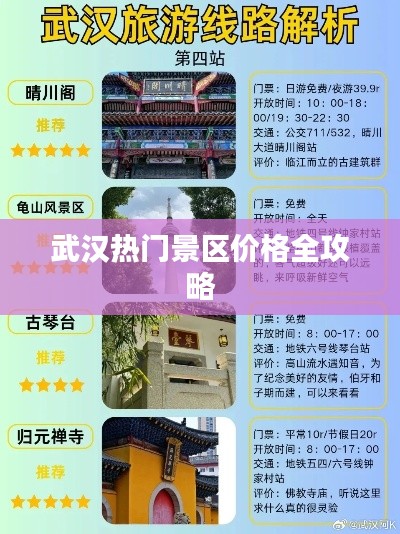 武汉热门景区价格全攻略